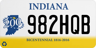 IN license plate 982HQB