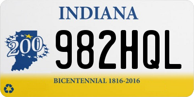 IN license plate 982HQL