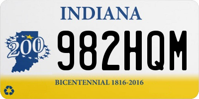 IN license plate 982HQM