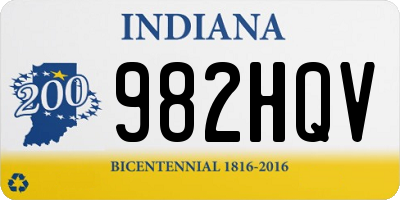 IN license plate 982HQV