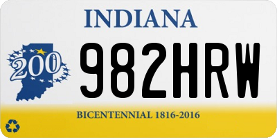 IN license plate 982HRW