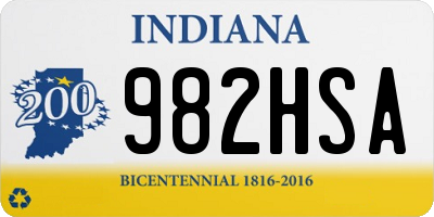 IN license plate 982HSA