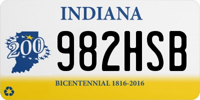 IN license plate 982HSB