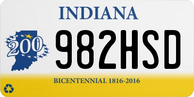 IN license plate 982HSD