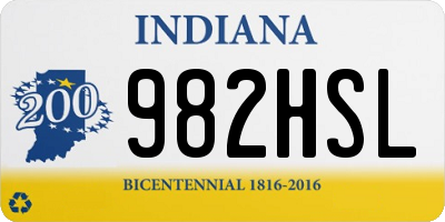 IN license plate 982HSL