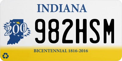 IN license plate 982HSM