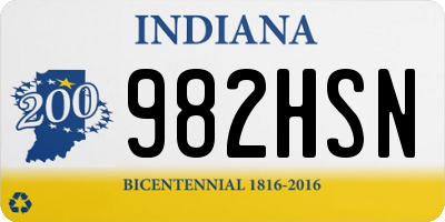 IN license plate 982HSN