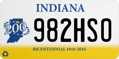 IN license plate 982HSO