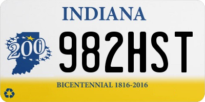 IN license plate 982HST