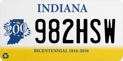 IN license plate 982HSW