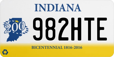 IN license plate 982HTE