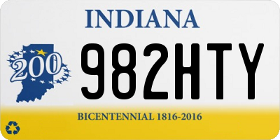 IN license plate 982HTY