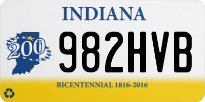 IN license plate 982HVB