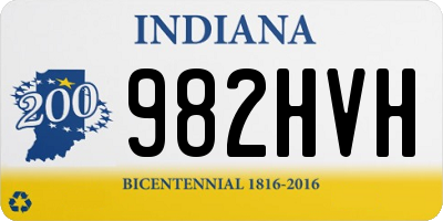 IN license plate 982HVH