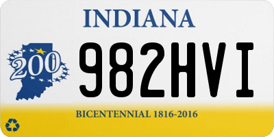 IN license plate 982HVI