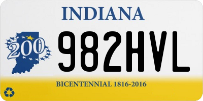 IN license plate 982HVL