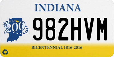 IN license plate 982HVM