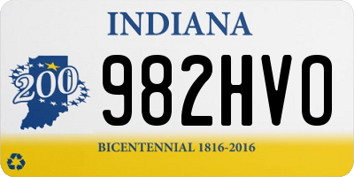 IN license plate 982HVO