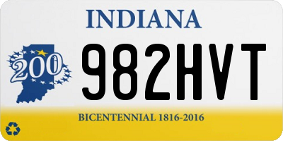 IN license plate 982HVT