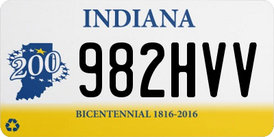 IN license plate 982HVV