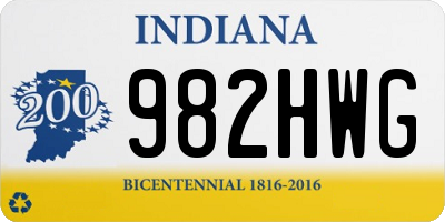 IN license plate 982HWG