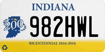 IN license plate 982HWL