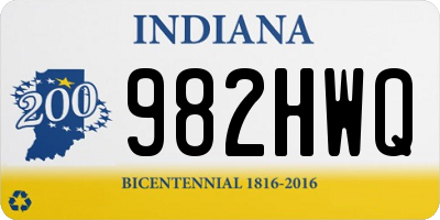 IN license plate 982HWQ
