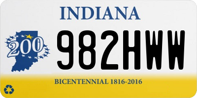 IN license plate 982HWW