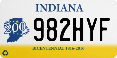 IN license plate 982HYF