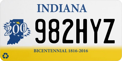 IN license plate 982HYZ