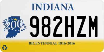 IN license plate 982HZM