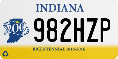 IN license plate 982HZP