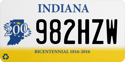 IN license plate 982HZW