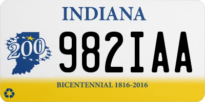 IN license plate 982IAA