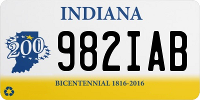 IN license plate 982IAB