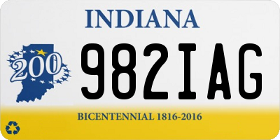 IN license plate 982IAG