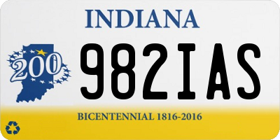 IN license plate 982IAS