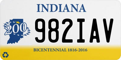 IN license plate 982IAV