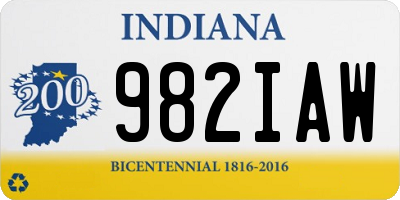 IN license plate 982IAW