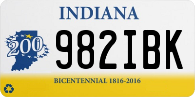 IN license plate 982IBK