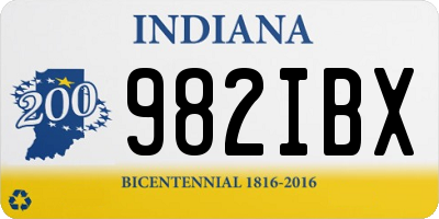 IN license plate 982IBX