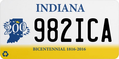 IN license plate 982ICA