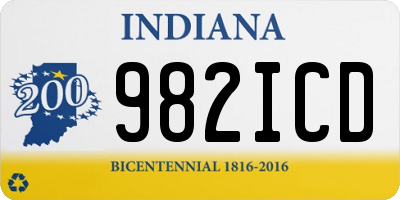 IN license plate 982ICD