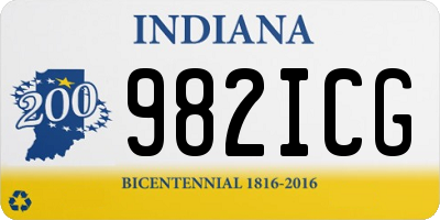 IN license plate 982ICG