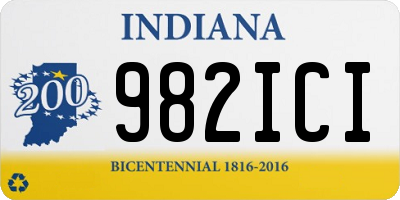 IN license plate 982ICI