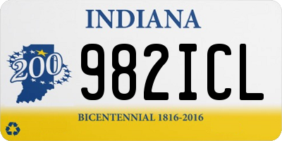 IN license plate 982ICL