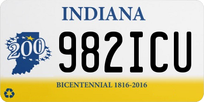 IN license plate 982ICU