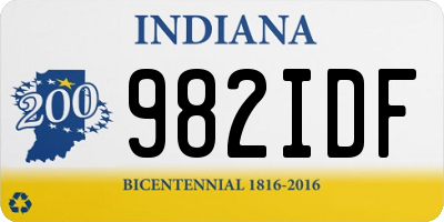 IN license plate 982IDF