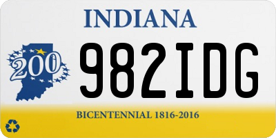 IN license plate 982IDG