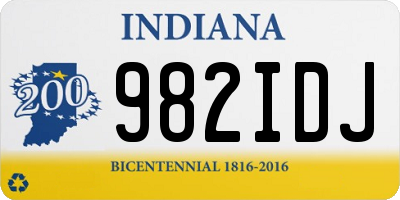 IN license plate 982IDJ